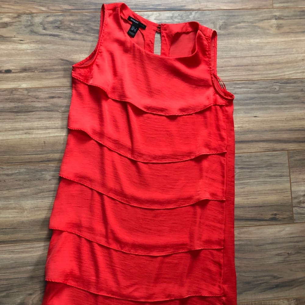 Mango Silky Layered Dress